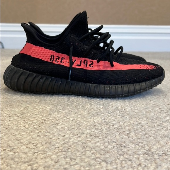 Red Stripe Yeezy Boost 350 Black 12 Black Red Yeezy Boost 350